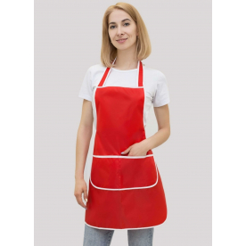 Фартук (пэ100%/120гр; красный/белый) Фартук (пэ100%/120гр; красный/белый)