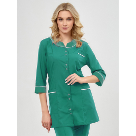 Костюм Экстра жен (35%хл-65%пэ/120гр; белый/светло-зеленый) Костюм Экстра жен (35%хл-65%пэ/120гр; белый/светло-зеленый)