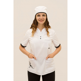 Костюм Вэст-Флай жен (35%вис-65%пэ/160гр; белый/черный) Костюм Вэст-Флай жен (35%вис-65%пэ/160гр; белый/черный)