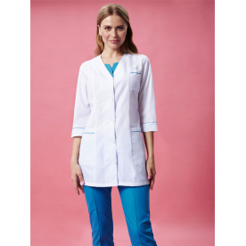 Костюм Каприз жен (35%хл-65%пэ/120гр; белый/василек) Костюм Каприз жен (35%хл-65%пэ/120гр; белый/василек)