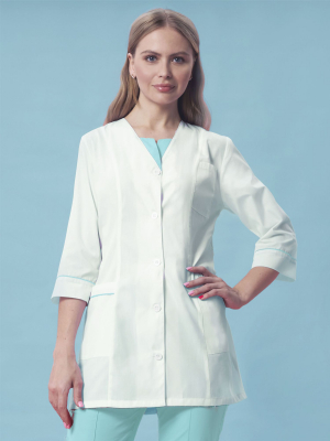 Костюм Каприз жен (35%хл-65%пэ/120гр; белый/мята)