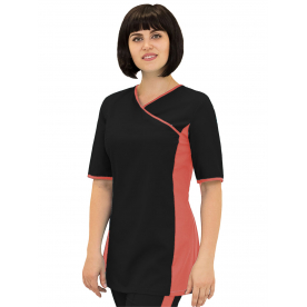 Костюм Турман жен (35%хл-65%пэ/120гр; черный/коралл) Костюм Турман жен (35%хл-65%пэ/120гр; черный/коралл)