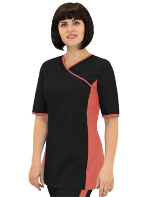 Костюм Турман жен (35%хл-65%пэ/120гр; черный/коралл)
