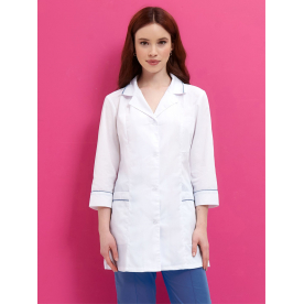 Костюм Эконом жен (35%хл-65%пэ/120гр; белый/синий) Костюм Эконом жен (35%хл-65%пэ/120гр; белый/синий)