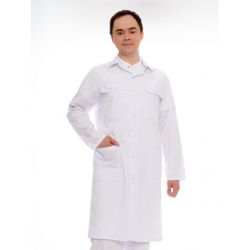 Халат Альтаир муж (50%хл-50%пэ/150гр; белый/-)