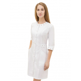 Халат Кассандра жен (50%хл-50%пэ/150гр; белый/-)