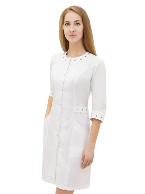 Халат Кассандра жен (50%хл-50%пэ/150гр; белый/-)